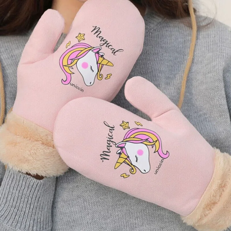 Женские зимние толстые кашемировые варежки из искусственной шерсти теплые вело