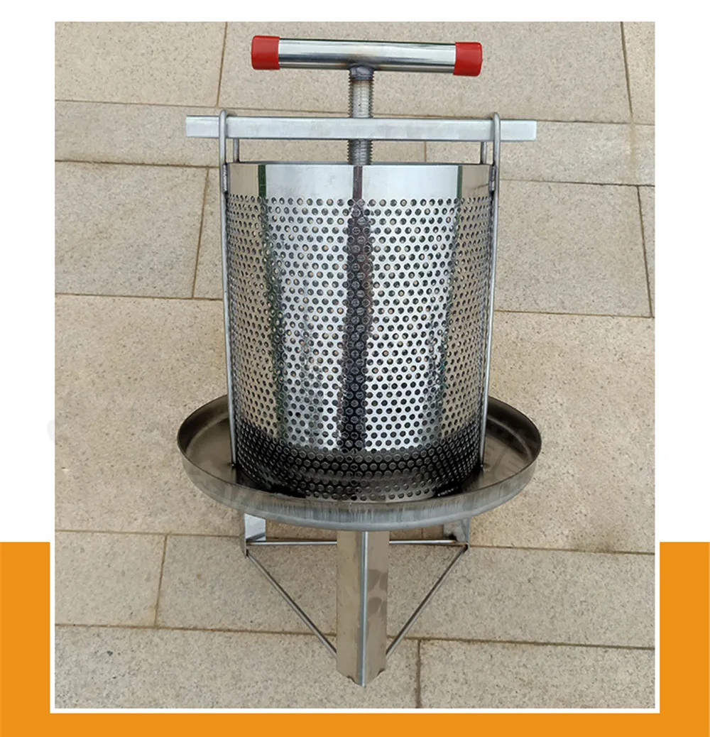 

Beekeeping Tool Stainless Steel Manual Pressing Machine Household Honey Presser Wax Garden Supply