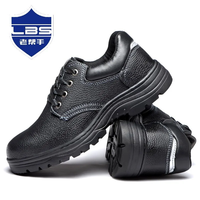

Fashion Outdoor Steel Toe Boots Work Safety Leather Shoes Anti-slip Puncture Proof Construction Anti-smashing Sneaker