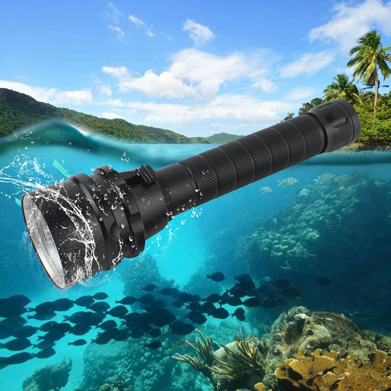 Фонарик BORUiT 5 * XM L2 светодиодный мощный 8000 лм подводный 100 м портативный 18650|scuba diving