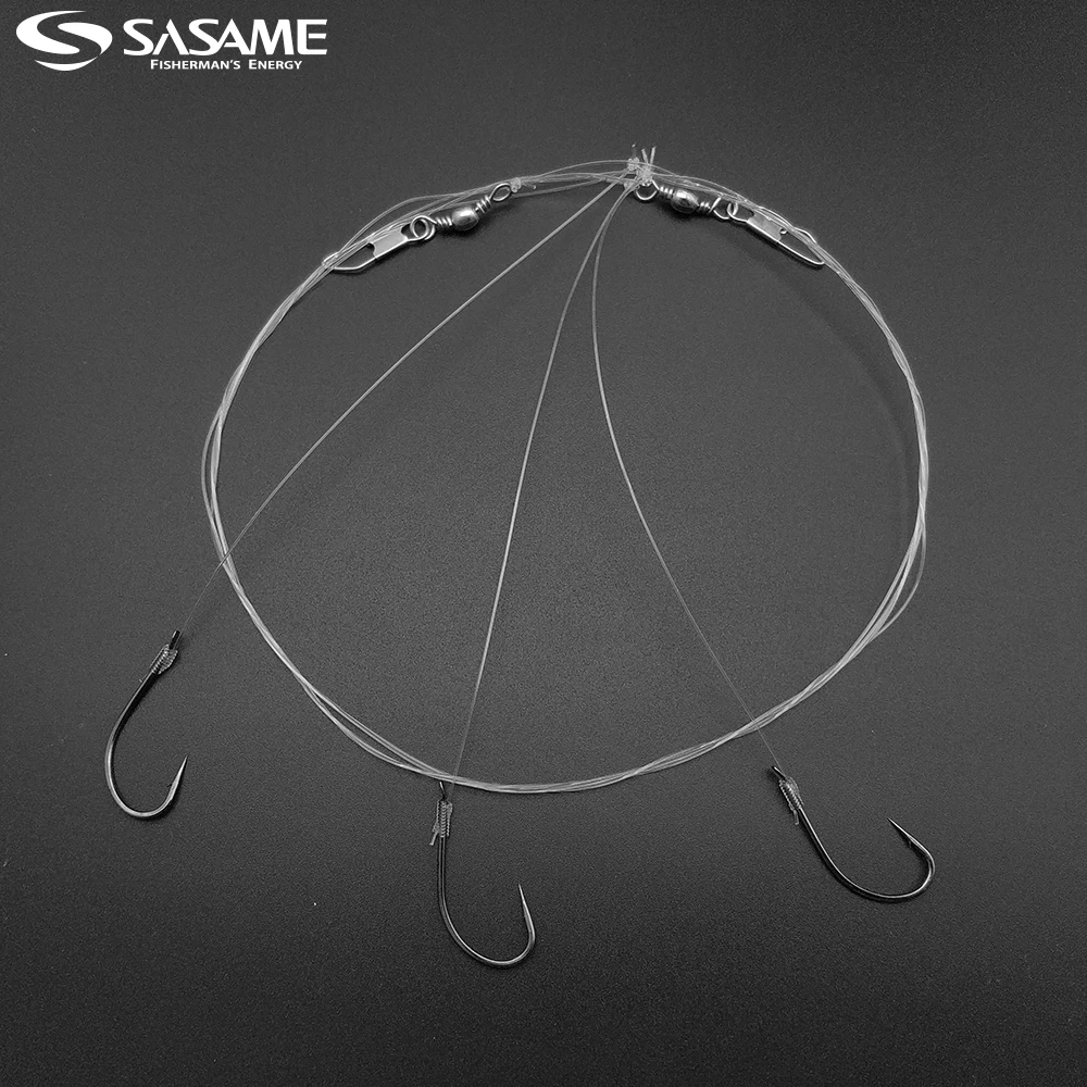 Japan SASAME String Hook with 3 Hook Rigs Swivel Fishing Tackle Boating Fishing Saltwater Fishhooks Fishing Accessories Tackle 2