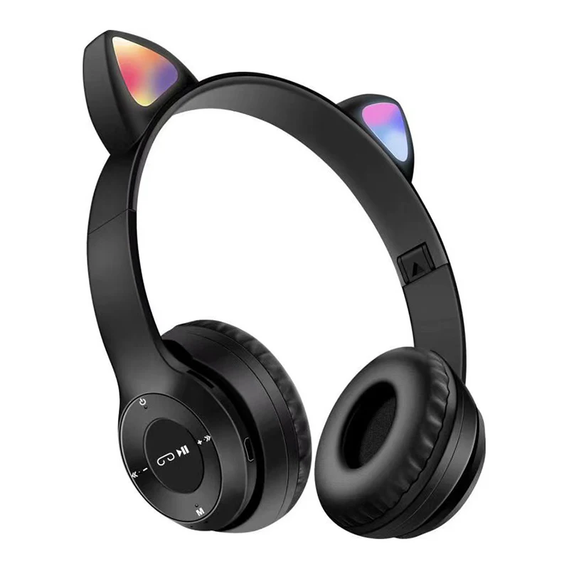 

Hot Sale Bluetooth Headphones Glowing Cute LED Cat Ear Paw Girls Gift Kids Headset Wireless HIFI Stereo Bass 3.5mm Plug With Mic