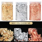 5g имитация цвета: золотистый, серебристый Медь Фольга с блестками, блестящие, хит продаж ремесло лист кукурузных хлопьев листы оптом Фольга Бумага для золочение ногтевое искусство, Декор