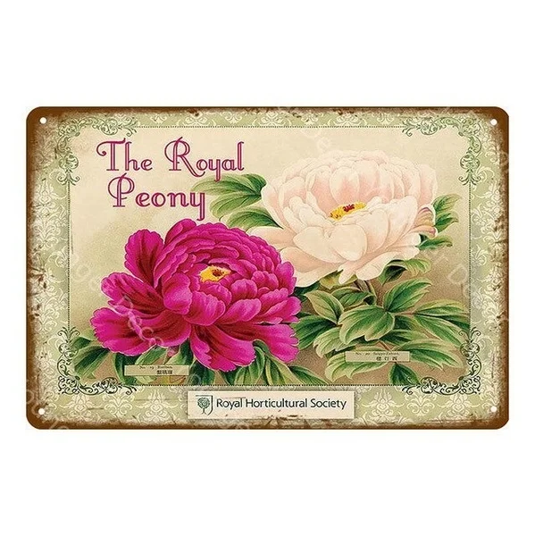 

The Kitchen Herb For The Garden Decor Flowers Tools Vintage Metal Signs Living Dining Gardening Room Wall Poster YI-119