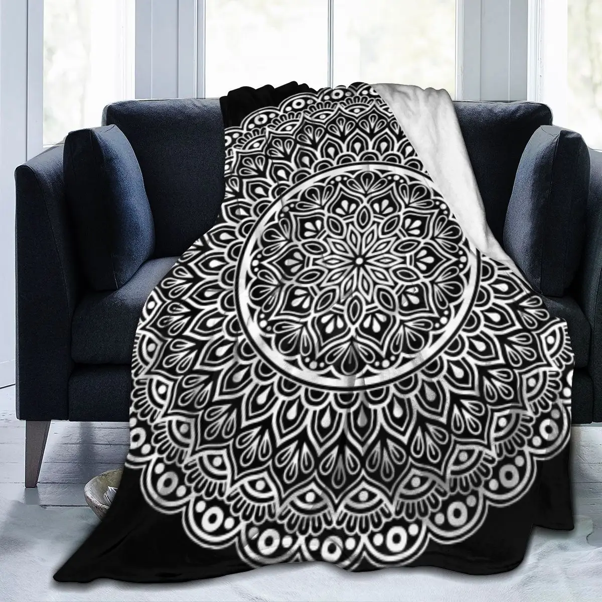 

Lotus Flower Mandala Bohemian New Age Tie Dye Soft Cozy Fleece Blanket Dropship Wholesale Family Winter Flannel Throw Homedecor