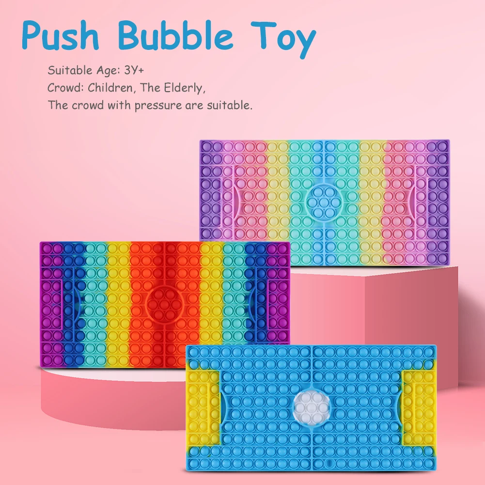 

Silicone Football Fidget Toys Pack Antistress Children Field Chessboard Push It Bubble Board Kid Big Size XXL Toys Free Shipping