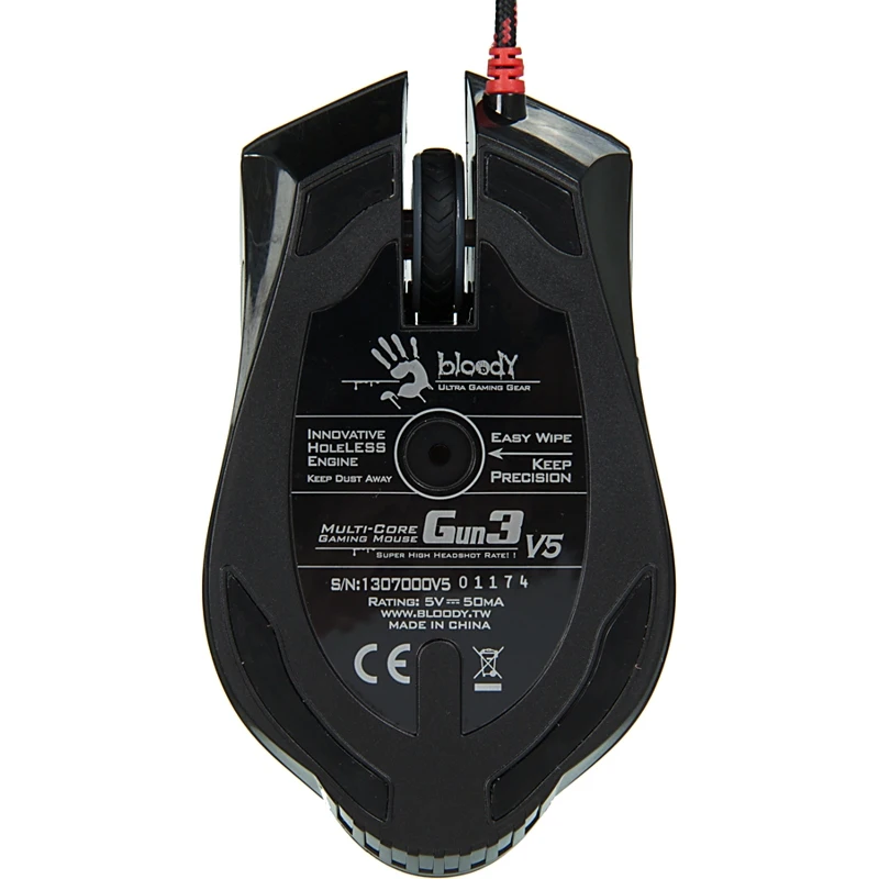 Мышь A4 Bloody V5 черный оптическая (3200dpi) USB игровая (8but)|Мыши| |