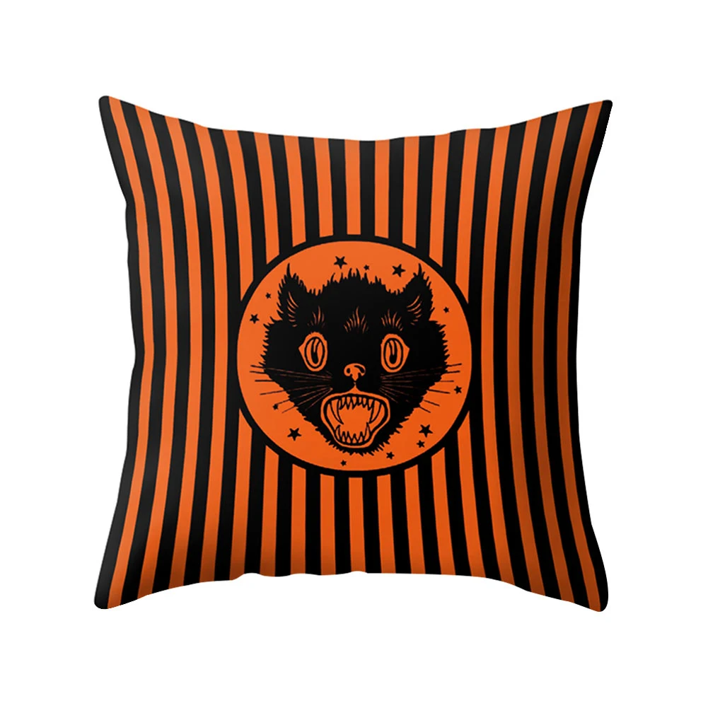 Счастливый Хэллоуин Улыбка Тыква Ведьма волк летучая мышь наволочка дышащая