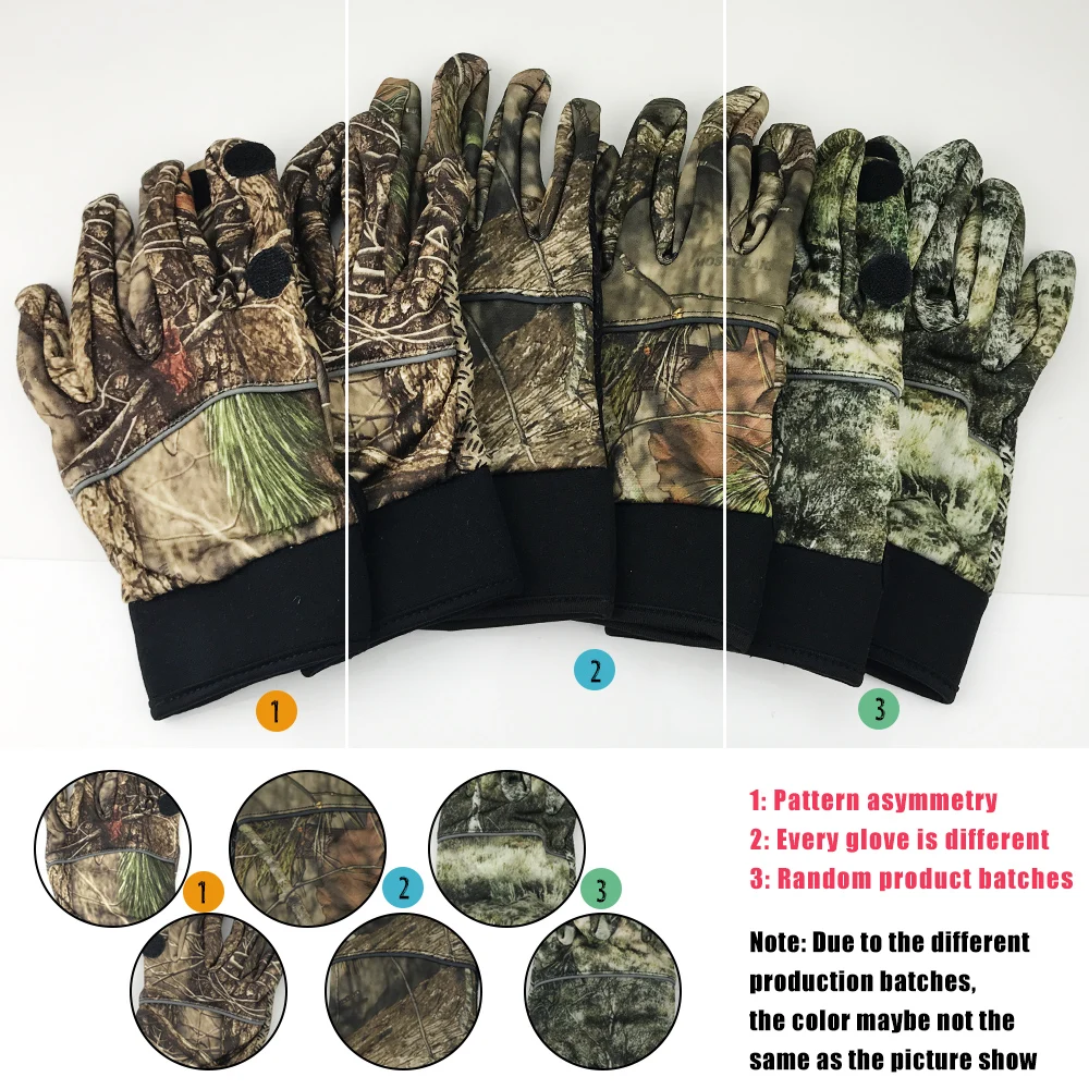 

Camouflage Fishing Gloves Hunting Gloves Anti-Slip 2 Fingers Cut Outdoor Camping Cycling Half Finger Sport Gloves Camo