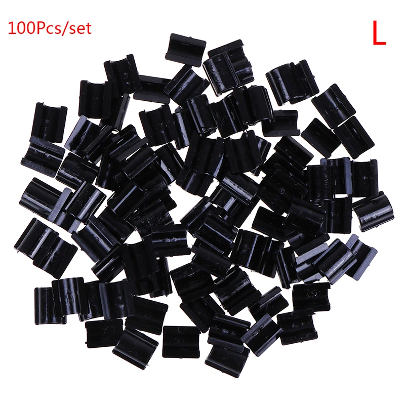 Black L 100 шт. эластичная резинка для волос, пряжки для женщин и девушек, сделай сам, лента для волос, галстук, Круглый бант, аксессуары, парикмахерский инструмент, разъем - Цвет: Black L