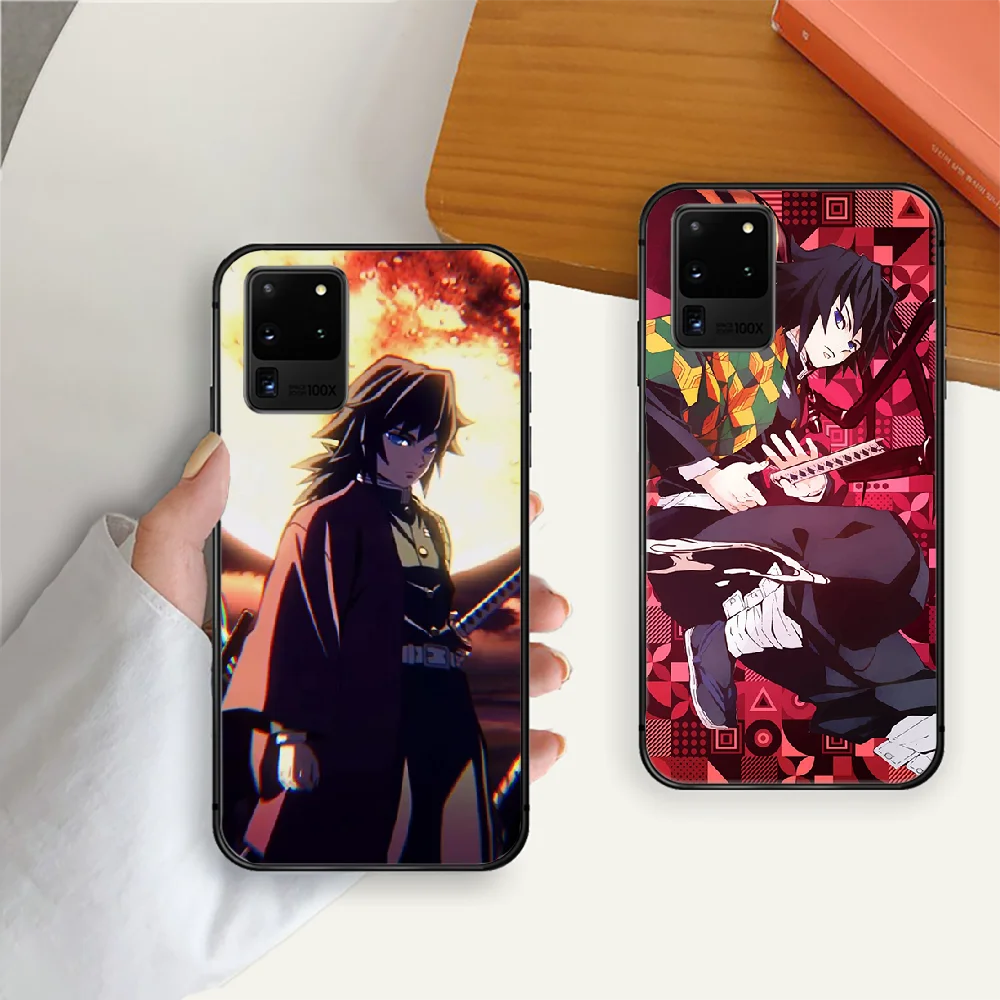 

Demon Slayer Tomioka Giyuu Phone Case Cover For Samsung Galaxy Note S 7 8 9 10 10E 20 Plus Lite Uitra Black Fashion Cover