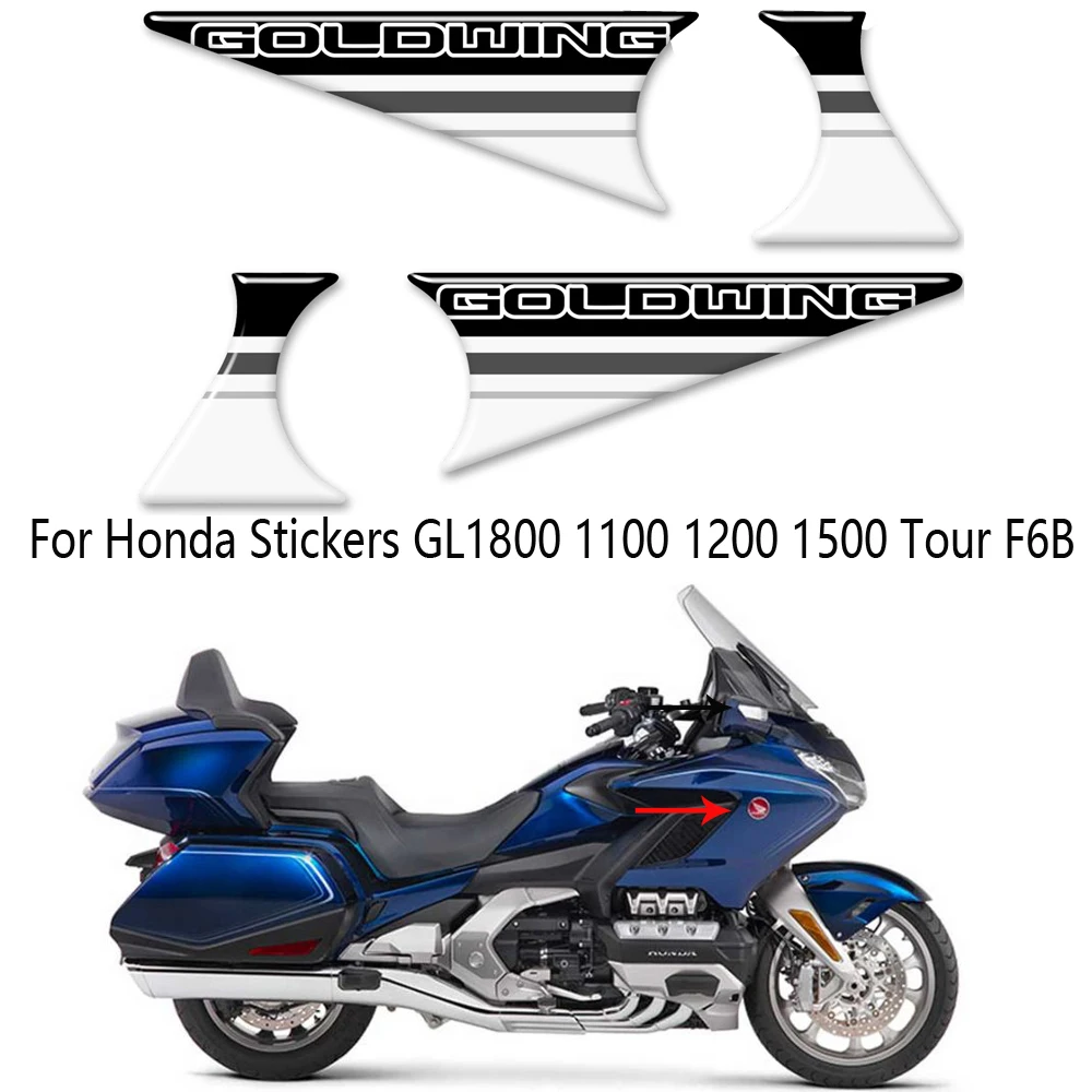 Наклейки с золотым крылом для Honda Goldwing GL1800 1100 1200 1500 Tour F6B GL 1800 эмблема обтекателя