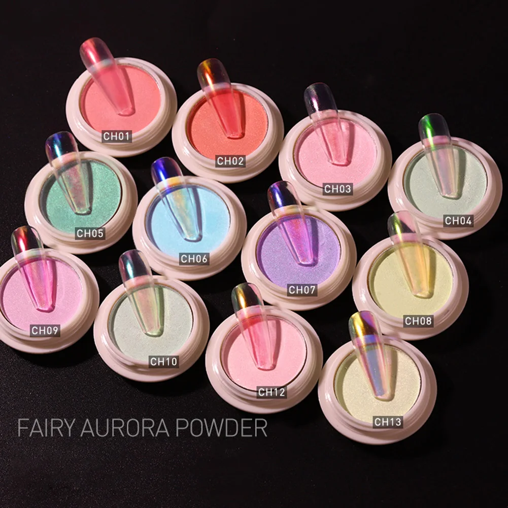 

Manicure Nail Art Kit Aurora Dip Powder, 12 Colors Nail Kit Starter Set with 2 Butterfly Decoration