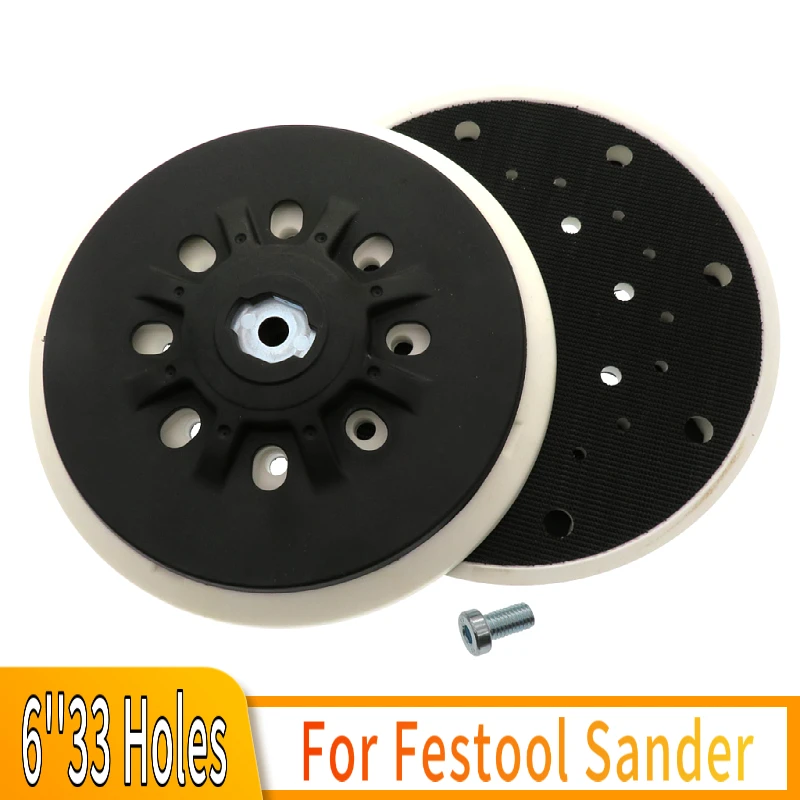 6 дюймов 33 отверстия крючок петля пылеотталкивающая шлифовальная накладка