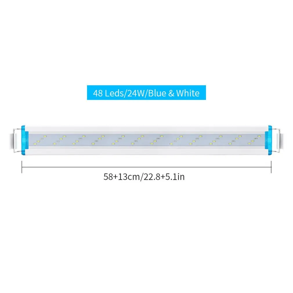 

Super Slim LEDs Aquarium Lighting Aquatic Plant Light Extensible Waterproof Clip On Lamp For Fish 90-260V