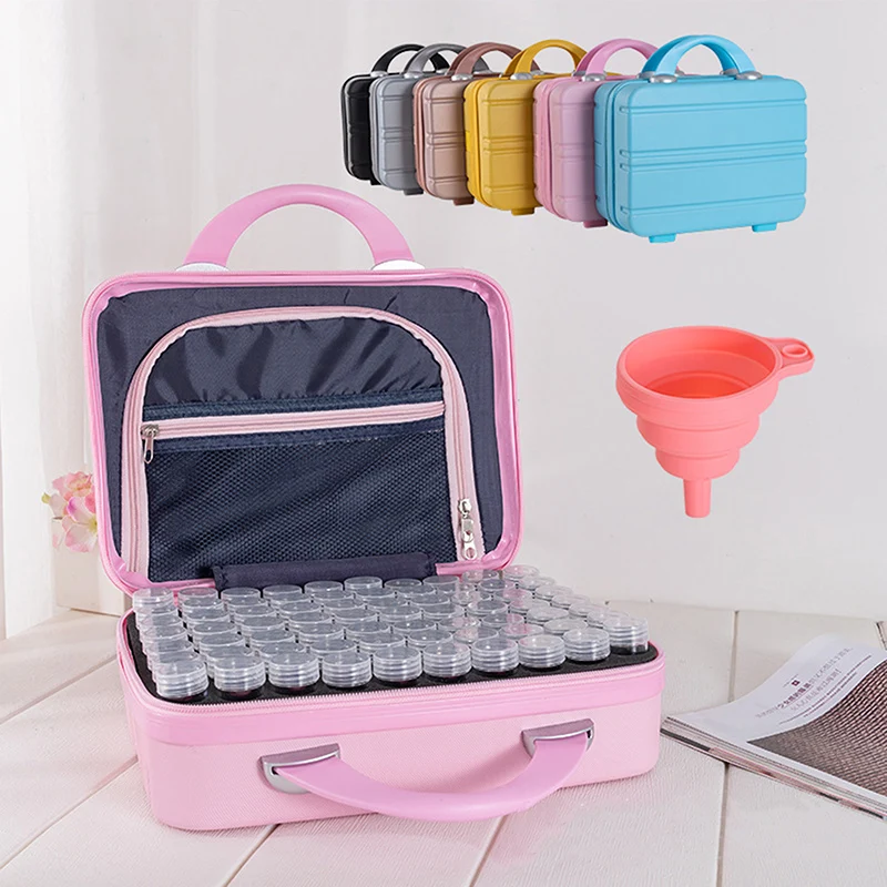 

Ящик для хранения аксессуаров для алмазной живописи с 140 отделениями инструменты для алмазной вышивки своими руками чехол на молнии