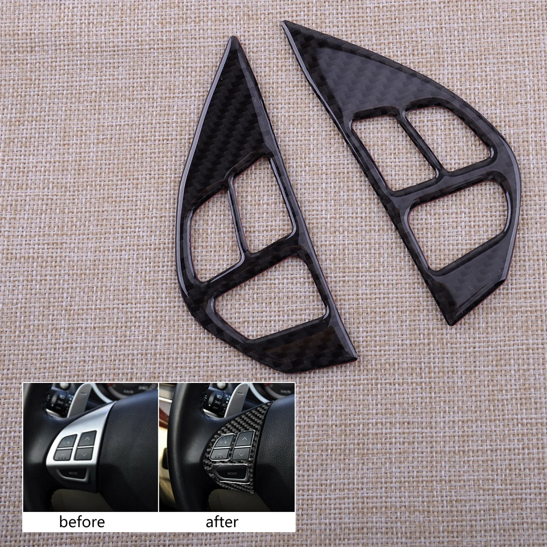 

Наклейка на кнопки рулевого колеса, углеродное волокно, для Mitsubishi Lancer Evo 2008, 2009, 2010, 2011, 2012-2015, 1 пара