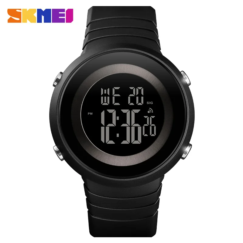 All black SKMEI спортивные цифровые часы для мужчин спортивные часы для улицы Водонепроницаемые 5 бар будильник Модные мужские наручные часы relogio цифровые 1507 - Цвет: All black