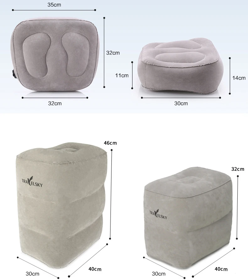 Надувная Регулируемая по высоте детская подушка для ног с двумя клапанами