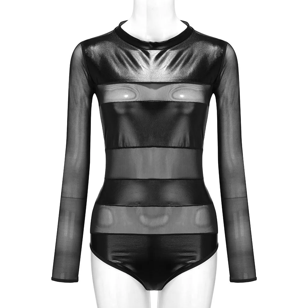 

Women See Through Underwear Sexy Lingerie Erotic Sleepwear Teddy Temptation Porno Costume Hollow Out Lace Leather Lenceria S-XL