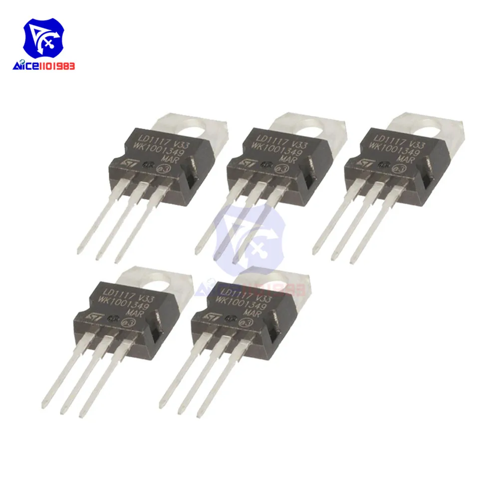 Diymore 5 шт./лот регулятор напряжения LD1117V33 IC LD117 LD33V 3 В DIP 3|Интегральные схемы| |