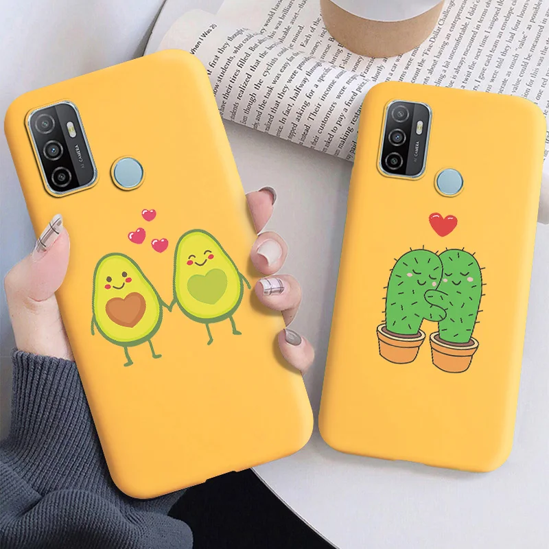 

For OPPO A93 A73 A92S A91 A72 Case Cactus Avocado Soft TPU Case For OPPO A53 A32 A9 2020 A37 A39 A57 A33 A59 A79 A83 Cases Cover