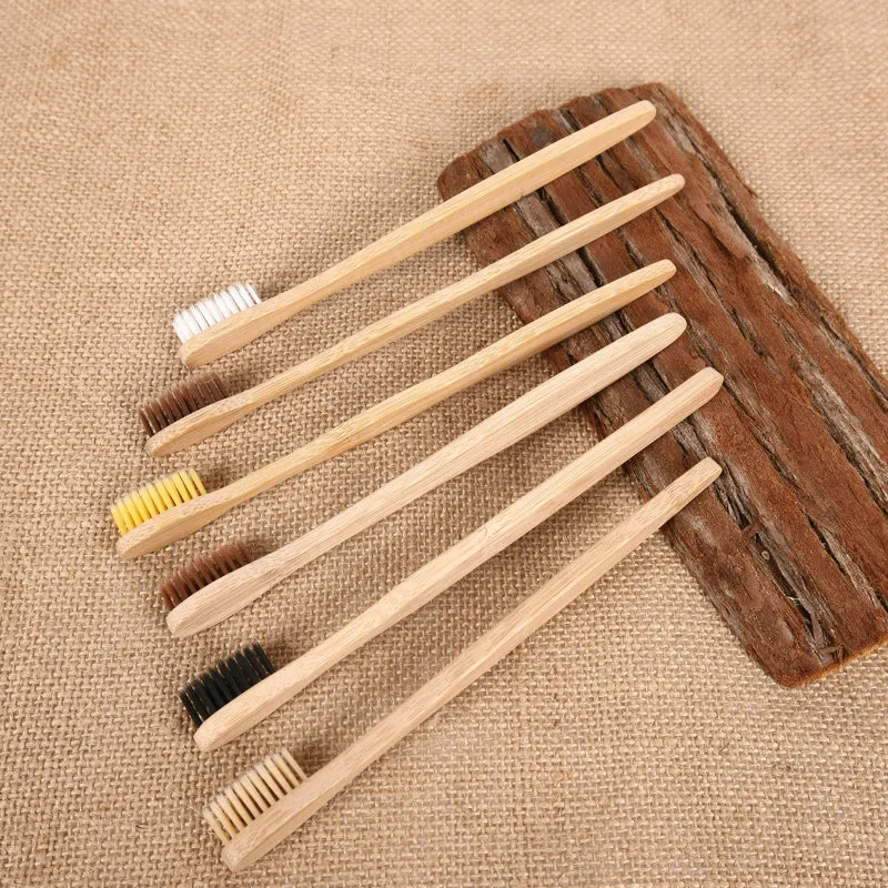 10 шт./компл. Экологичная зубная щетка с бамбуковым углем для здоровья полости рта