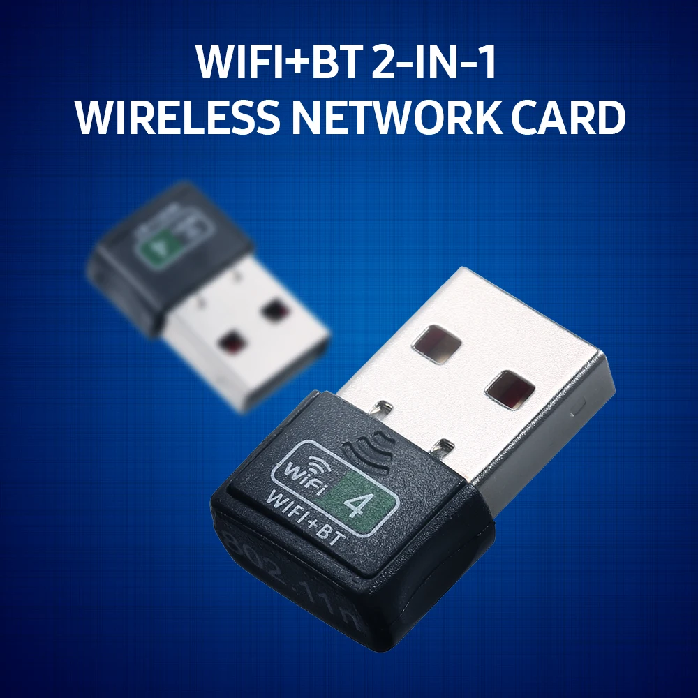 

Wi-Fi + BT4.2 2-в-1 Беспроводная сетевая карта Mini 2,4G USB Беспроводная сетевая карта адаптер BT WiFi приемник для ПК ноутбука