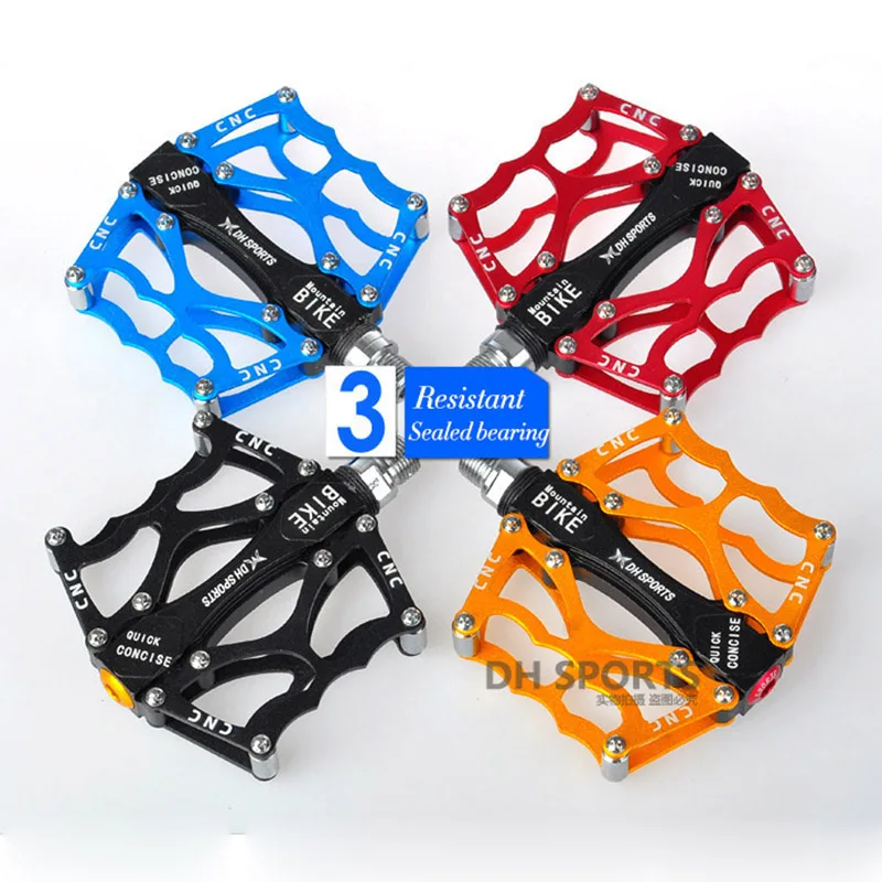 384 г/пара Расширенная CNC велосипедная педаль 6 подшипников герметичные