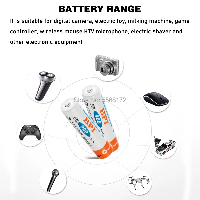 BPI 1 2 V 900mAh AAA NiMh перезаряжаемая батарея для дистанционного управления Стандартные