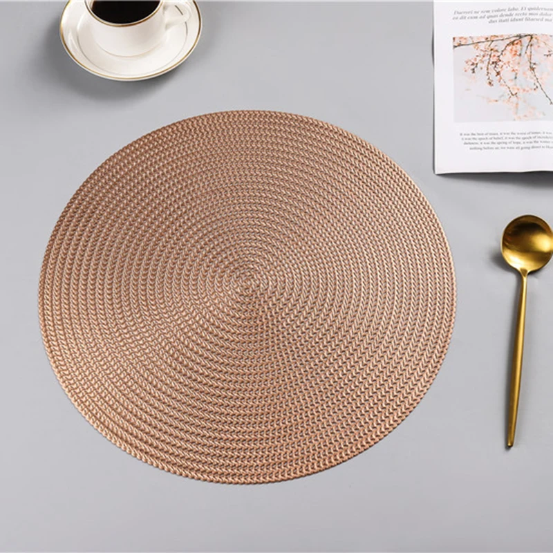 

Round PVC Dining Pad Kitchen Dining Table Pad Steak Pad Anti Scald Heat Insulation Pad Nordic Hotel Restaurant Home Decoration