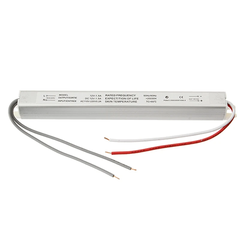 AC 220V к DC 12V 1.5A 2A 3A 4A 5A светодиодный драйвер ультра тонкий импульсный источник питания Тонкий трансформатор освещения световая коробка 18W 36W 60W