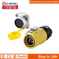 cnlinko lp20 m20 3pin waterproof cable electrical power connector male female plug socket for mining printing packaging industry