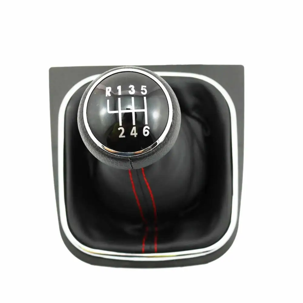 Для VW Golf 5 V MK5 R32 GTI 2004 2005 2006 2007 2008 2009 5/6 Скорость на палке с машинкой Шестерни рукоятка рычага переключения передач - Название цвета: Серый