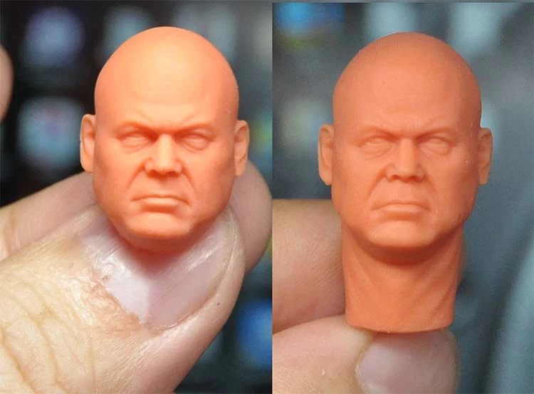 

Модель с лысой головой мужской головы в масштабе 1/12, Неокрашенная для фигурок с телом 6 дюймов, сделай сам