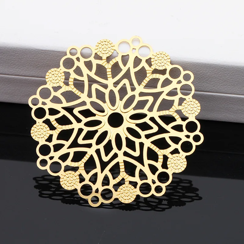 

20 шт. филигранные металлические цветочные закладки Штампованные подвески DIY женские свадебные украшения для волос аксессуары для изготовл...