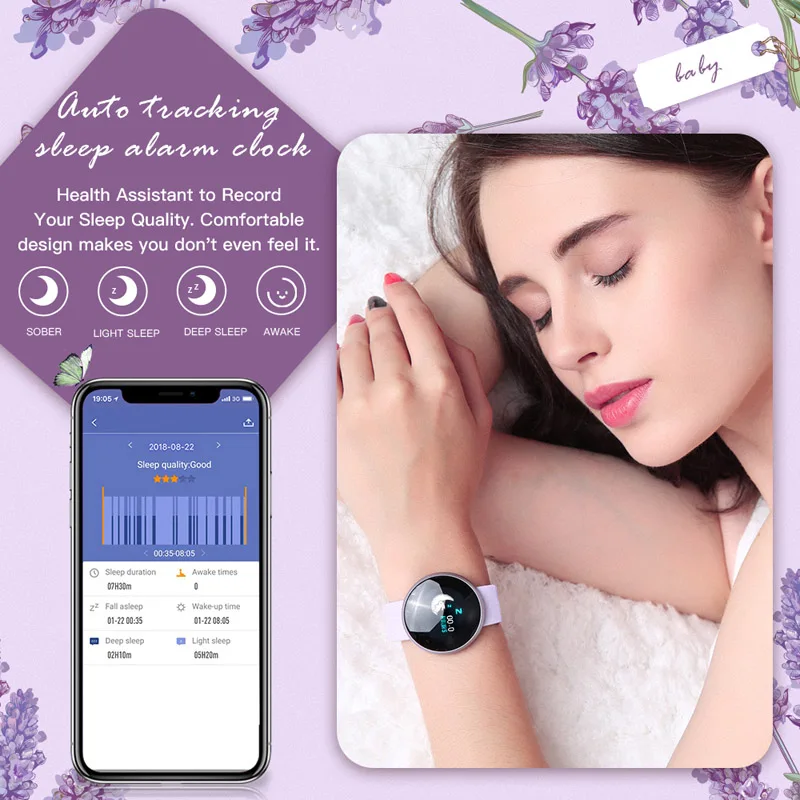

SKMEI Female Smartwatch Women Sport Smart Watch Heart Rate Period Reminder Ladies Intelligent Bracelet For iPhone xiaomi Huawei