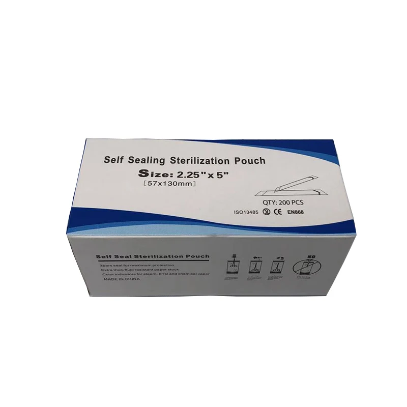 57mm X 130mm 200 шт./упак. Dentista чехол для стерилизации с уплотнением стоматологический медицинский Класс Бумага+ CPP/ПЭТ-пленка зубные полоски для стоматологических 57*130 мм - Цвет: 57mm X 130mm