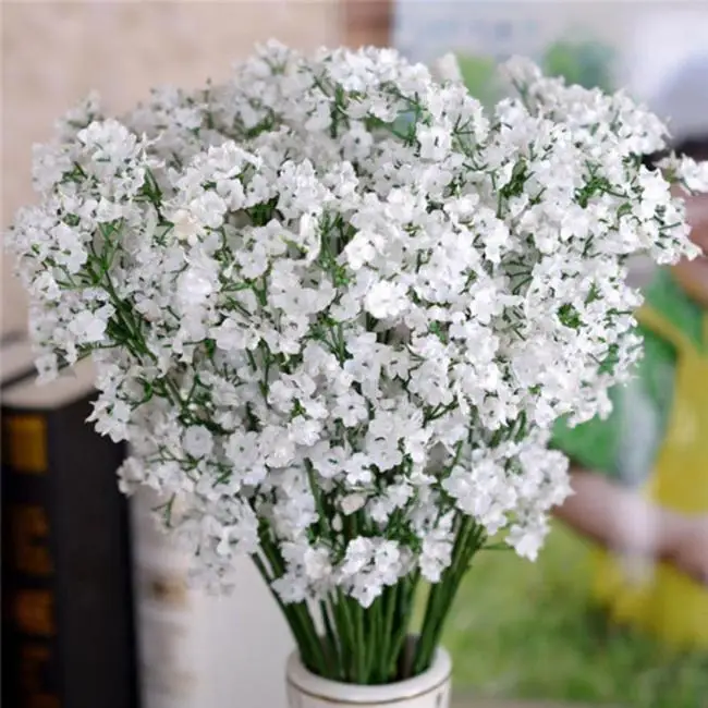 

Holding Dried Flowers Decoration Artificial Gypsophilas Flower Fake Silk Wedding Party Bouquet Home Decor Flor Artificial