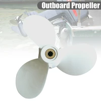 6e0 45941 01 el aluminum alloy outboard propeller 7 12x8 ba for yamaha mariner 4 6hp 3 blades 9 spline tooth white r rotation