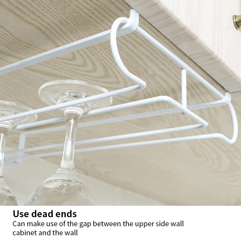 

Wine Glass Rack Hanging Wine Cup Holder Bar Goblet Stemware Storage Racks Shelf Hanger Kitchen Storage Rack