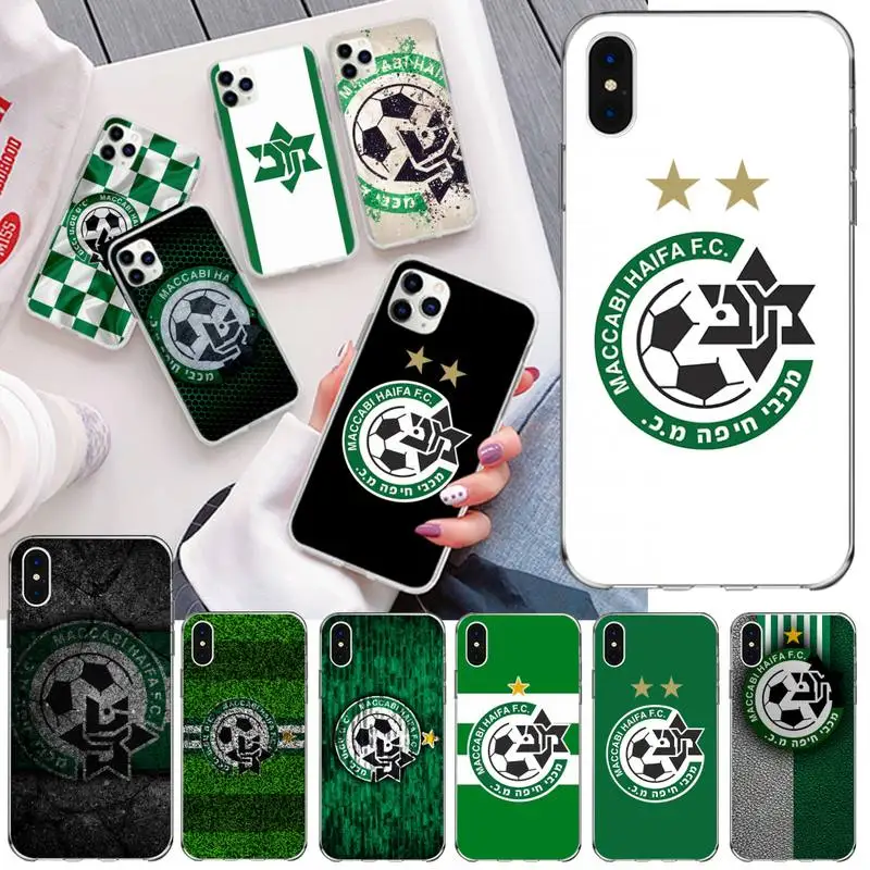 

football maccabi haifa Phone Case for iphone 12 pro max mini 11 pro XS MAX 8 7 6 6S Plus X 5S SE 2020 XR cover