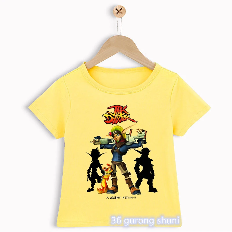 

Funny boys t-shirts Jak and Daxter: The Precursor Legacy video game cartoon print teen clothing tshirt summer kids t shirt tops