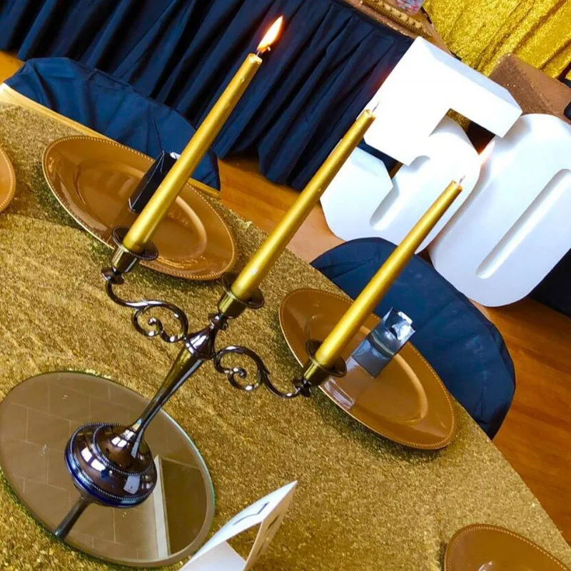 Подсвечник из цинкового сплава серебристого/золотого цвета|candle holders|candle candle