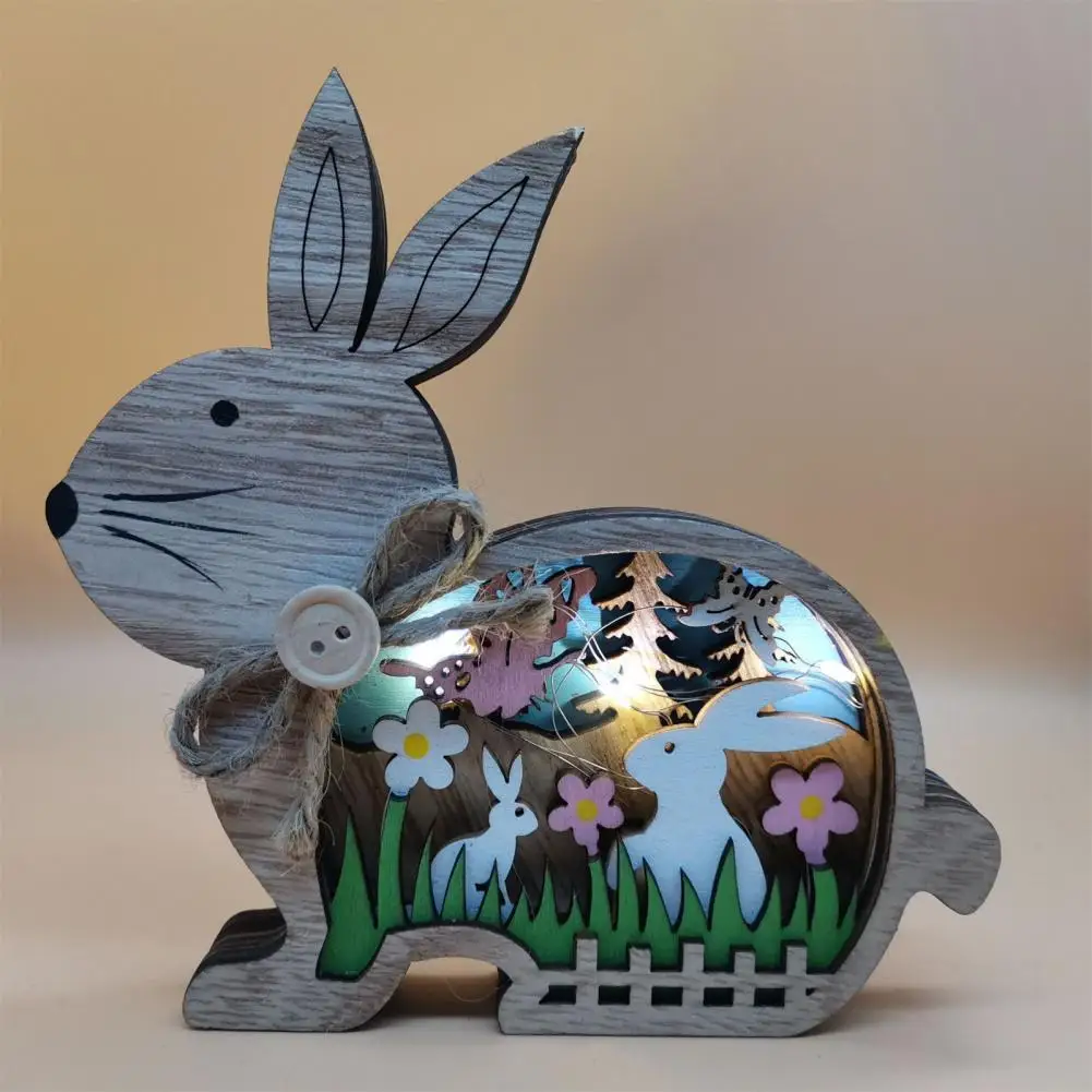 

Rabbit Decor Safe Bunny Statue 2 Styles Visual Effect Fuuny Eye-catching Rabbit Sculpture