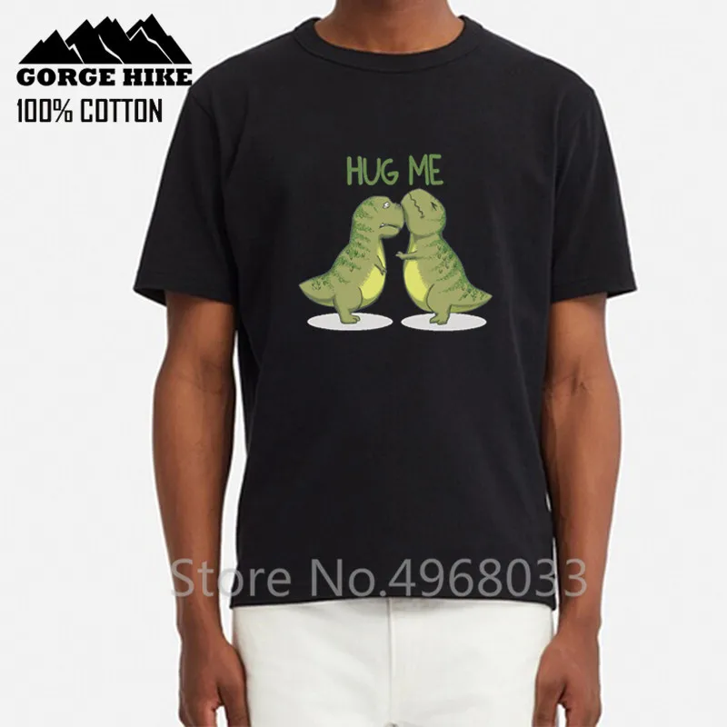 Вдохновленный Дизайн Hug Me милая Мужская футболка с динозавром для малышей летняя