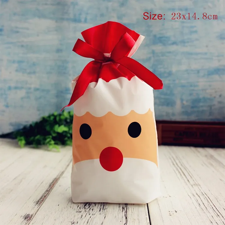 

12pcs Merry Christmas Gift Bags Santa Claus Xmas Tree Packing Bags Happy New Year Christmas Candy Bags Natal Hot