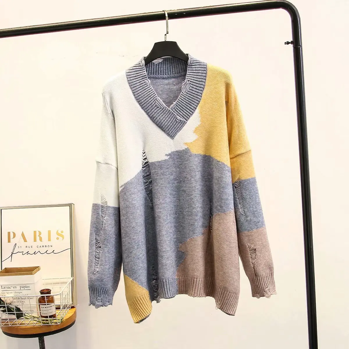 Повседневные незаменимые свитера размера плюс осень 2019 женские модные свободные