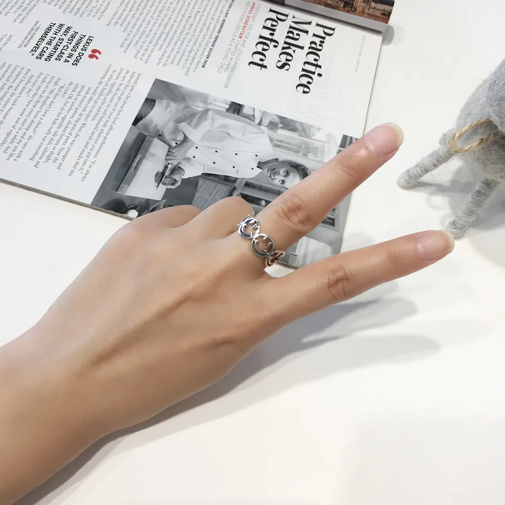 Smile Face Ring For Women Cool Cute Finger Rings Silver Color Personality Exaggerate Girls Jewelry | Украшения и аксессуары