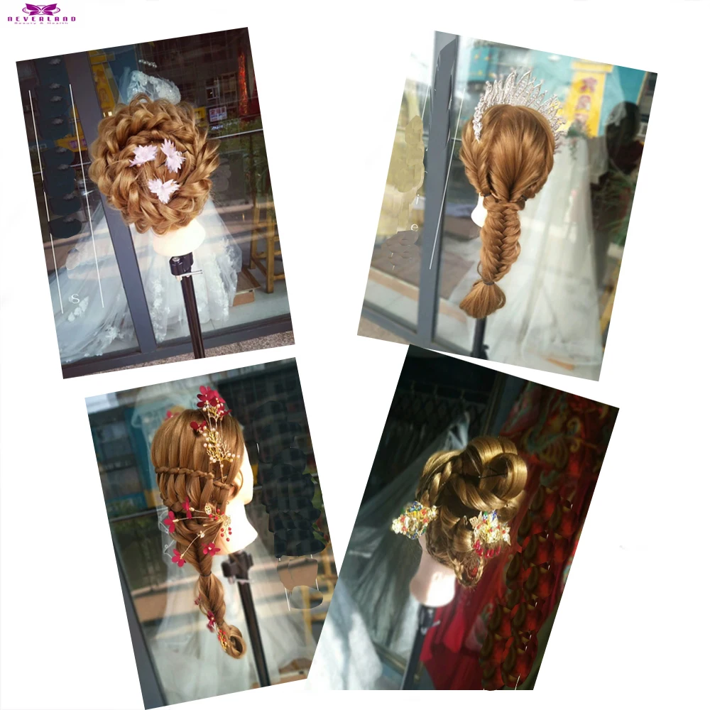 24 дюйма 50% человеческие волосы голова манекена с набором для укладки